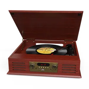 Speaker with CD Player Support USB/TF/FM/AUX Vinyl Record Speaker Home Music Mobile Phone DVD/TV Use Bluetooth Turntable Player