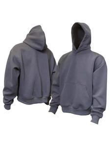 Pull à capuche décontracté pour homme en molleton 100% coton, avec poche, écologique, séchage rapide, respirant, logo personnalisé, manches longues, OEM - Product Image 5