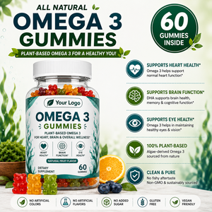 Gummies Oméga 3 Véganes Sans Gluten, Bonbons Gélifiés Moelleux aux Fruits, Sans Colorants Artificiels, Marque Personnalisée PIOUS LABORATORIES - Product Image 4