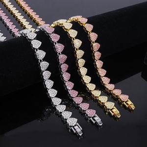 Heart Cut Moissanite <b>Statement</b> <b>Necklace</b> 22k Gold Plated S925 Luxury Unisex Party Jewelry - Product Image 1