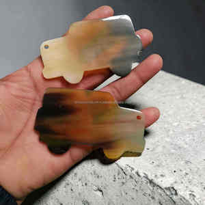 Adornos navideños artesanales de cuerno natural de búfalo y buey, decoraciones rústicas brillantes para las fiestas a precio de mayorista. - Product Image 2