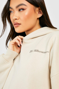 Conjunto de sudadera con capucha y pantalón de chándal extragrande con estampado gráfico para mujer, conjunto de 2 piezas informal, ropa de descanso, sudadera y pantalón de chándal a juego, color crema - Product Image 4