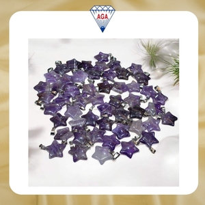 Colgante de Amatista Natural Tallado en Forma de Estrella, Venta al por Mayor de Joyería de Cristal, Piedra Curativa, Proveedor OEM a Granel, Regalo - Product Image 6
