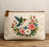 Dompet Kantong Kain Katun Kustom Tas Makeup dengan Ritsleting Ramah Lingkungan Portabel Dapat Digunakan Kembali Penyimpanan Hadiah Pilihan Logo Kustom