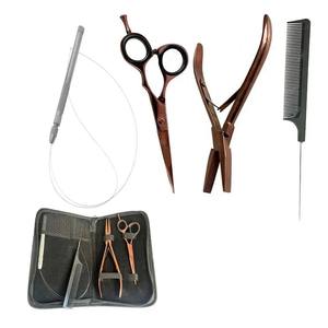 Ciseaux professionnels pour extensions de cheveux, outil de coupe de précision en métal pour l'installation et le retrait, en métal et plastique durable - Product Image 4