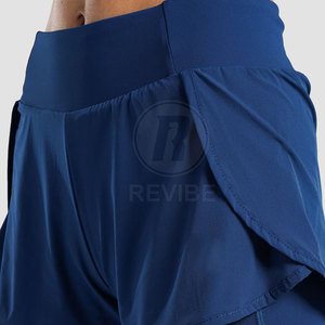 Nouveau design, leggings de yoga décontractés 2-en-1 en polyester et coton tricoté, taille mi-haute, séchage rapide et respirants, haute qualité - Product Image 5