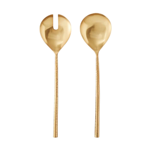 Ensemble durable de 2 cuillères et fourchettes à salade en métal avec poignée design pour la maison, l'hôtel et la restauration - Product Image 5
