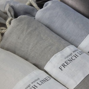 Grade a 100% <b>Linen</b> Eco-Friendly Custom Logo Modern All-Season Wedding 3-Piece Kit Bed Sheet <b>Set</b> - Product Image 2