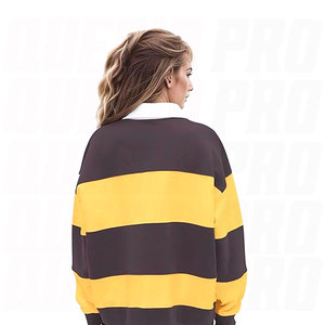 เสื้อโปโลแขนยาว เสื้อรักบี้ชาย สีทูโทน คุณภาพดีที่สุด เสื้อรักบี้ ชุดกีฬา รับผลิตแบบ OEM ราคาขายส่ง จำนวนมาก - Product Image 2