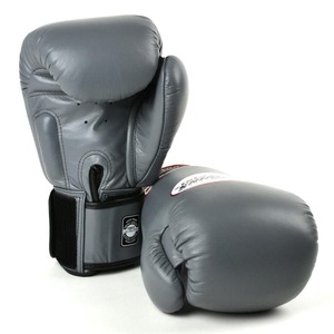 Gants de boxe gris Premium Twins pour l'entraînement et le sparring, logo personnalisé, cuir de vachette véritable - Product Image 2