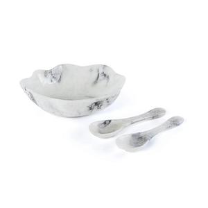 ชุดชามอาหารดีไซน์ล่าสุด ชุดช้อนส้อมเรซิ่น ภาชนะใส่อาหารสำหรับใช้ในบ้าน ชามเรซิ่นสำหรับเสิร์ฟอาหารในงานแต่งงาน - Product Image 1