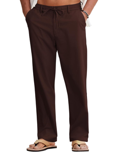 Pantalon de détente en coton pour homme, coupe décontractée, léger, confortable, tricoté, écologique, coupe droite, vente en gros - Product Image 1