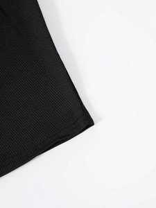 Débardeur court côtelé asymétrique 100 % coton écologique personnalisé pour femme – Soutien-gorge de sport sans manches pour fitness, yoga et entraînement - Product Image 3