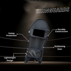 Adult PU Shin Guards Black Gold White Hook And Loop Closure Lightweight Protective Gear For Sports All Seasons - Product Image 5