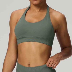 Custom Logo High Impact Halter Bra Women Sportwear Workout Crop Top Backless Gym <b>Padded</b> Fitness <b>Running</b> Bra for Women - Product Image 6