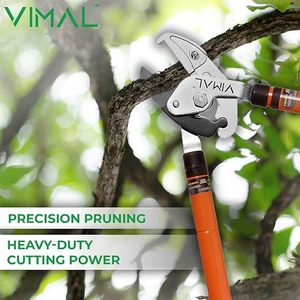 Tijeras de podar tipo martillo con mango de 2 pulgadas, capacidad de corte limpio de ramas, agarre para cortar ramas gruesas, podadora de árboles de 24 pulgadas, extensible hasta 37 pulgadas - Product Image 5