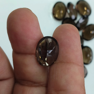 Natural Smoky Quartz 16x12MM Oval Cut Best Quality Loose Gemstone For Jewelry Making - Product Image 1