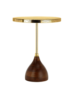 Table d'appoint moderne avec base en bois – Table d'appoint élégante pour salon, chambre et décoration intérieure - Product Image 1