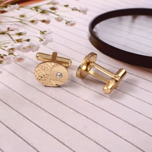 Boutons de manchette de luxe en platine sertis de cristaux de gemmes Rafay, gravés, pour homme et unisexe, bijoux formels, anniversaire, Noël, mariage - Product Image 1