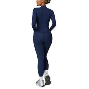 Ensembles de yoga personnalisés à séchage rapide, couleurs variées, respirants, doux et durables pour femmes, taille mi-haute, 3 pièces, en Spandex/Nylon, col rond, pour la gym et le fitness. - Product Image 2