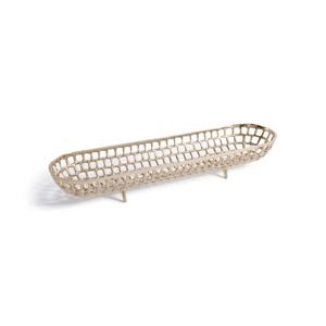 Gold Plated Oval Decorative Trays Geometric Metal Handicraft Christmas <b>Ornament</b> Holders Hollywood Glam Style for Home decor - Product Image 6