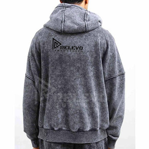Nouveau design, survêtement d'hiver décontracté à capuche, imprimé délavé à l'acide, 100% coton respirant, séchage rapide, anti-boulochage, haute qualité - Product Image 5
