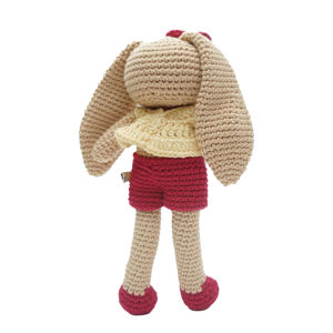 Peluche Lapin en Coton Doux Tricoté de Qualité Export, Jouet au Crochet Fait Main pour Filles de 5 à 7 Ans, Cadeaux de Baby Shower en provenance d'Indonésie - Product Image 3