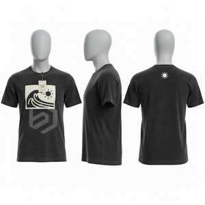 เสื้อยืดคอกลมแขนสั้นสีเทาสำหรับผู้ชาย พิมพ์ลาย ทรงปกติ ผ้าเจอร์ซีย์คอตตอนลายทาง ระบายอากาศได้ดี - Product Image 4