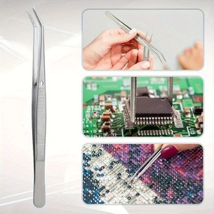 Tweezers Stainless Steel High Quality Lash Tweezer For Lashes Extension Anti-Static 3D Accurate <b>Clip</b> Makeup Tool Tweezers Set 6 - Product Image 3