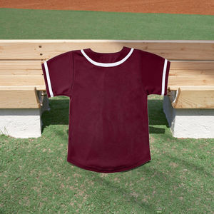 Camiseta de Béisbol Juvenil Personalizada al por Mayor, 100% Poliéster, Malla Sublimada, Diseño de Parches en la Parte Delantera, Uniforme de Equipo para Viajes de Béisbol - Product Image 4