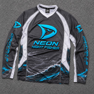 Chemise de pêche à manches longues personnalisée OEM UPF 50+, séchage rapide, jersey sublimé pour pêcheur, protection solaire UV, haut de performance pour tournoi - Product Image 1