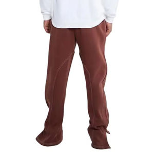 Pantalones de hombre 2026 de fábrica personalizados, joggers urbanos de felpa francesa lavada, pantalones de chándal de cintura alta, holgados, con efecto apilado y lavado ácido - Product Image 2