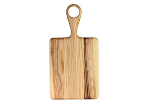Tabla de servir grande cónica de madera de fresno con asa de lazo, grano natural, HORECA, OEM, grabado personalizado, grado alimenticio, ecológica, Vietnam - Product Image 3