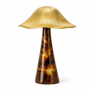 Sculpture de table décorative style champignon avec finition dorée en résine et aluminium, élégant accent de décoration intérieure pour les intérieurs modernes - Product Image 5