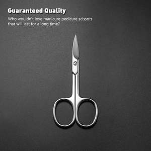 Ciseaux à cuticules professionnels extra fins, lames courbées en acier inoxydable, pour droitiers, adultes, manucure, pédicure, sourcils, cils - Product Image 5