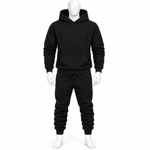 Ensemble de survêtement 2-en-1 pour homme, personnalisé, style streetwear, à capuche, avec strass, délavé à l'acide, épais, 100% coton, haute qualité, automne, vente en gros - Product Image 3