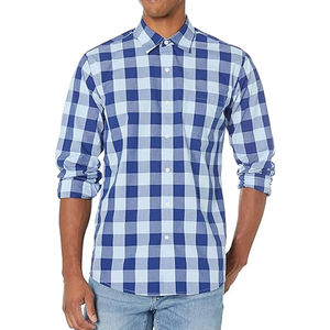 Camisa de Vestir Casual de Manga Larga para Hombre, Corte Ajustado, 100% Algodón Twill, Fabricante Mayorista OEM - Product Image 1
