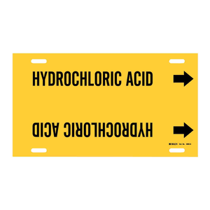 Marqueur de tuyauterie à clipser Brady pour acide chlorhydrique, pour les installations chimiques et les tuyauteries de laboratoire - Product Image 2
