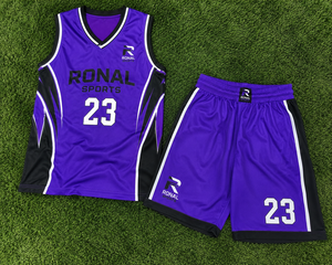Ensemble d'uniformes de basketball personnalisés en sublimation violette, maillot et short de basketball pour hommes, respirant, séchage rapide, vêtements d'équipe OEM ODM Sport - Product Image 6