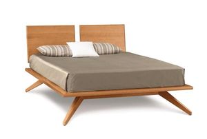 Modern Solid Wood <b>Platform</b> <b>Bed</b> with Angled Legs Custom Low Profile Hotel Bedroom Furniture - Product Image 2