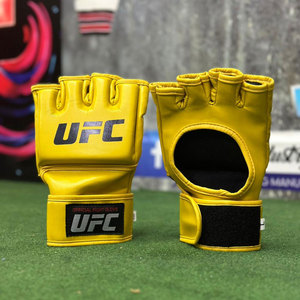 High Quality Best Breathable Eco-Friendly UFC Official MMA Gloves Half Finger Leather <b>Velcro</b> Closure Blue for Martial Arts Adult - Product Image 3