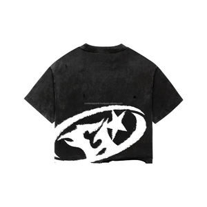 T-shirts Homme Oversize Personnalisés Effet Vieilli Délavé à l'Acide Coupe Ample Vintage - Product Image 5