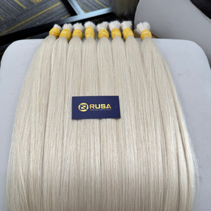 Cheveux humains vierges vietnamiens de qualité supérieure, en vrac, provenant d'un seul donneur, cuticules alignées, super double drawn, pour extensions capillaires professionnelles. - Product Image 3