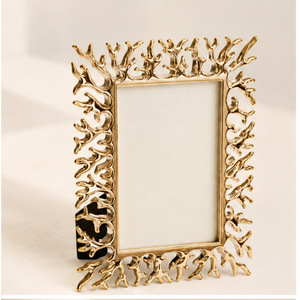 <b>Gold</b> Metal Photo <b>Frame</b> Ornate Coral Branch Design <b>Picture</b> <b>Frame</b> Wholesale Nordic Tabletop Home and Wedding Decor - Product Image 5
