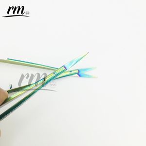 Tijeras de acero inoxidable de marca privada Spring Scissor, tijeras curvas para cejas, herramientas de mantenimiento de paisajes para plantas acuáticas - Product Image 2