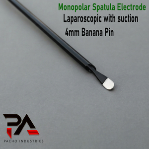 Electrodo de Espátula Monopolar Laparoscópica Reutilizable con Succión, Conector Banana de 4mm, Instrumento Electroquirúrgico - Product Image 2