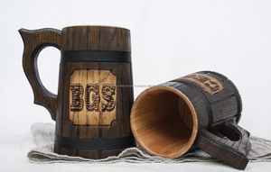 Taza de café de madera aislada Taza de madera maciza hecha a mano Diseño único ecológico Hecho EN LA India - Product Image 4