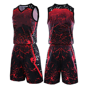 Ensemble d'uniformes de basketball personnalisés, prix de gros, couleur au choix, 100% polyester, nouveau design, vêtements de sport imprimés - Product Image 1