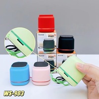 WS-903 Enceinte Audio Portable Sans Fil Mini avec Lumières LED RGB, Subwoofer à Basses Puissantes, Son Acoustique Clair pour Extérieur, Jardin et Camping