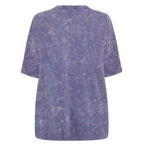 Camiseta de cuello redondo extragrande con lavado ácido para mujer, estilo urbano, con logotipo bordado personalizado, gran éxito de ventas - Product Image 4
